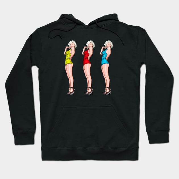 Marilyn pop swimsuits Hoodie by FanboyMuseum